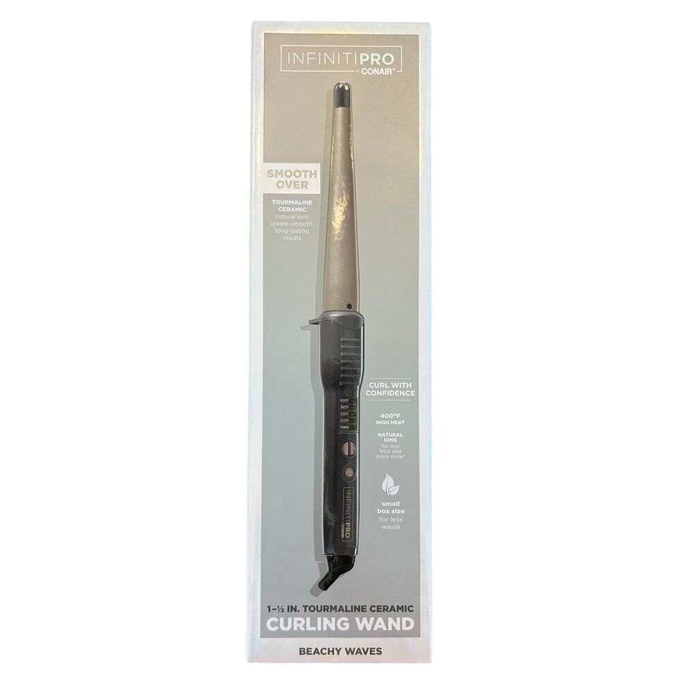 Infinity PRO Curling Wand Tourmaline Ceramic Tapered 1" to 1/2" & thermal glove